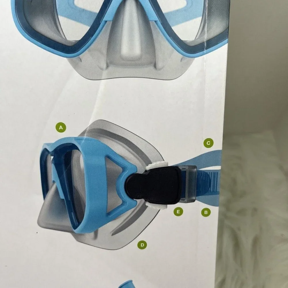 NEW Speedo Kids Mask Snorkel Beginner Set Dive Surf Gazer Lime Green Blue